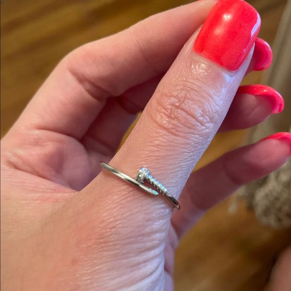 Adjustable Silver Ring - image 2